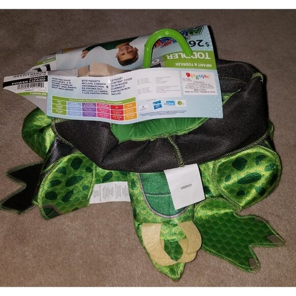 NEW Gekko PJ Masks Power Lizard Halloween Costume Toddler OS + Candy Bucket Lot - Picture 4 of 8